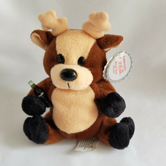 Coca Cola Plush Beanie Babies Lot of 7 Coke Collectibles - Picture 8 of 9